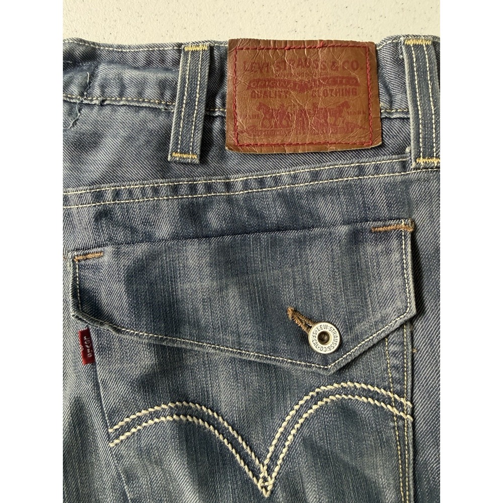 VTG Levis Jeans Mens 38x32 Blue Denim 527 Low Boot Cut Light blue Wash - Picture 6 of 11